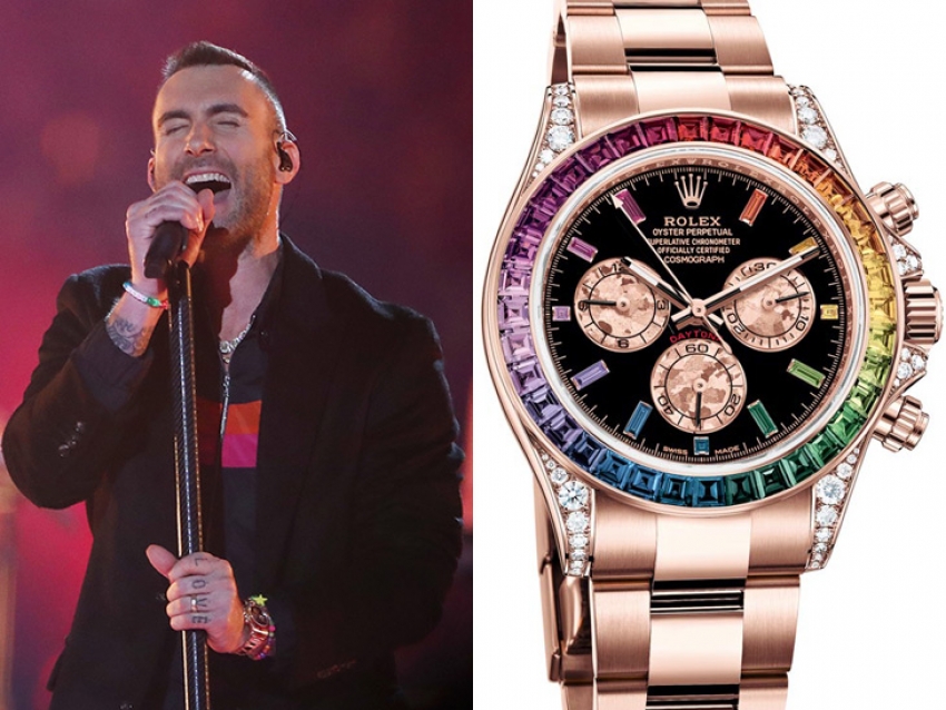 El lujoso Rolex que Adam Levine usó en el Super Bowl